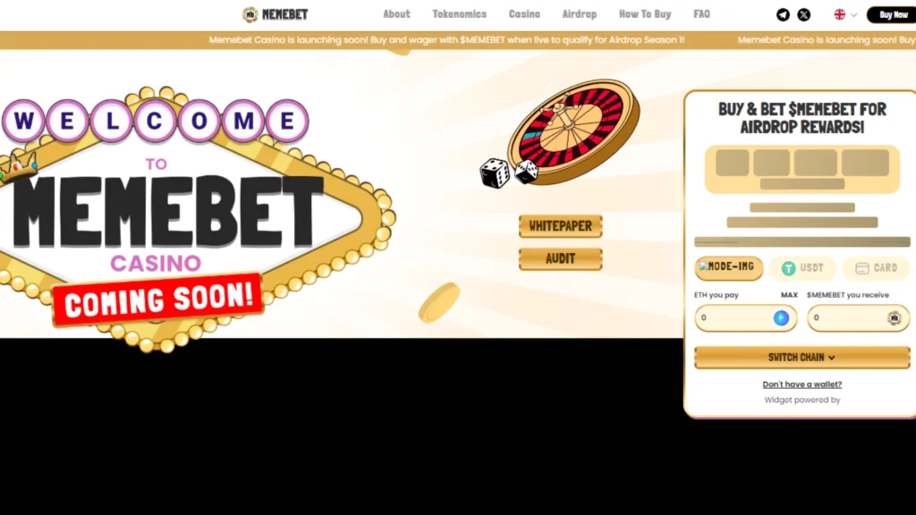 memebet token Best Crypto Under $1